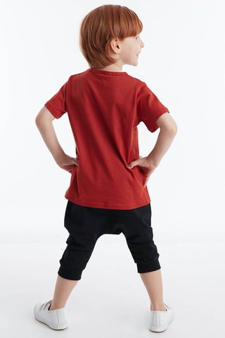 Camiseta y sarouel - Rojo y gris