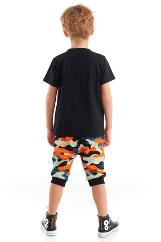 Camiseta y sarouel - Negro y naranja