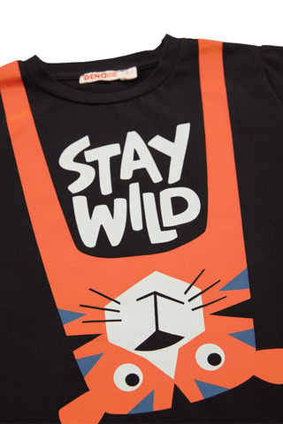 Camiseta y sarouel - Negro y naranja