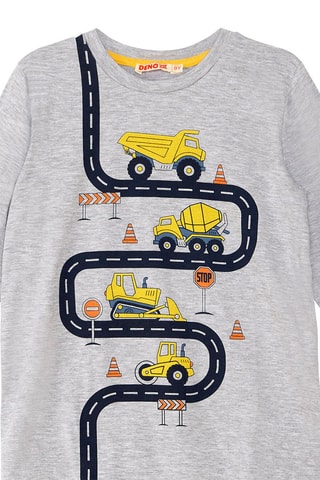 Sudadera y pantalón de chándal Construction - Denokids - Gris