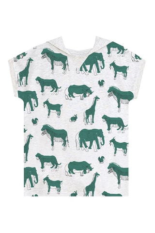 Camiseta y short - Gris y caqui