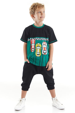Camiseta y sarouel - Negro y verde