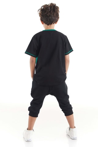 Camiseta y sarouel - Negro y verde