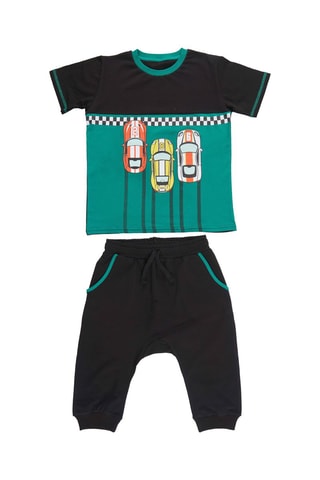 Camiseta y sarouel - Negro y verde