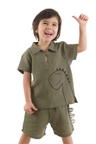 Camiseta y short - Caqui
