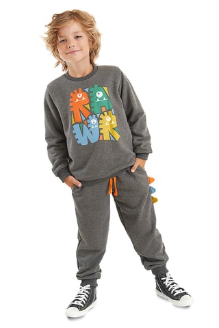 Sudadera y pantalón de chándal - Denokids - Gris