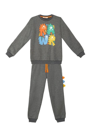 Sudadera y pantalón de chándal - Denokids - Gris