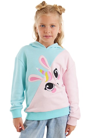 Sudadera con capucha Unicorn Bunny - Denokids - Azul