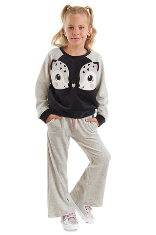 Sudadera y pantalón de chándal Twin Gazelle - Denokids - Negro