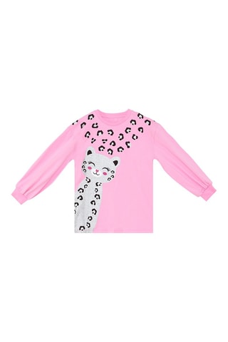 Camiseta y leggings - Negro y rosa