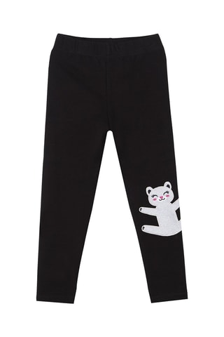 Camiseta y leggings - Negro y rosa