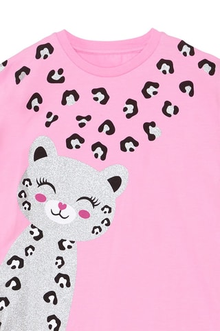 Camiseta y leggings - Negro y rosa
