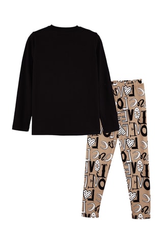 Camiseta y leggings - Negro