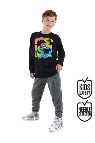 Camiseta y pantalón de chándal - Negro