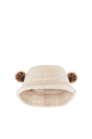 Gorro bucket con orejas - Beige