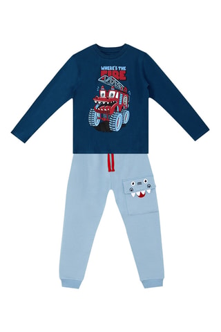 Camiseta y pantalón de chándal - Azul marino