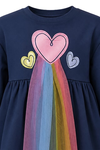 Vestido sudadera - Denokids - Azul oscuro