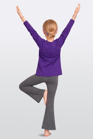 Camiseta y pantalón flare - Denokids - Violeta