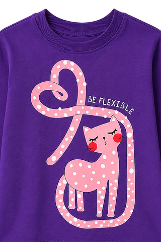 Camiseta y pantalón flare - Denokids - Violeta