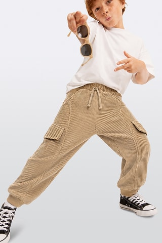 Pantalón cargo - Denokids - Beige