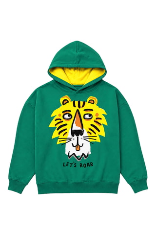 Oversized Sweater met Capuchon - Denokids - Groen