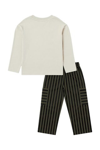 T-shirt en Broek - Denokids - Beige