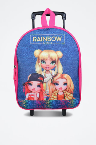 Mochila con ruedas Rainbow High - Verde, amarillo y rosa