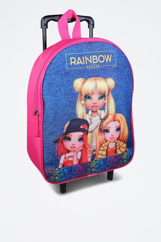 Mochila con ruedas Rainbow High - Verde, amarillo y rosa