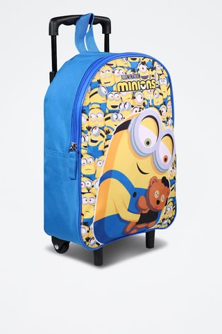 Mochila con ruedas Los Minions - Negro, amarillo y marrón