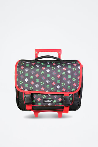 Mochila maletín con ruedas Minecraft - Negro
