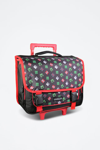 Mochila maletín con ruedas Minecraft - Negro