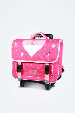 Mochila maletín con ruedas - Rosa