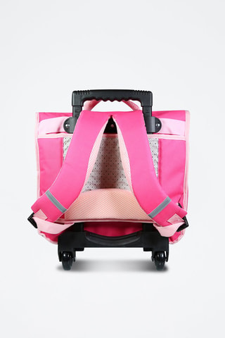 Mochila maletín con ruedas - Rosa