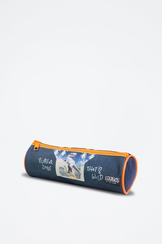 Estuche vaquero - Blanco, negro y naranja