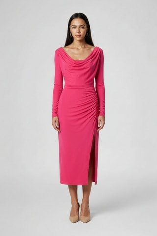 Midi-jurk  - Fuchsia