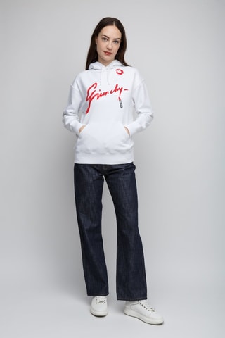 Sweater Regular Fit met Capuchon - Wit - Wit