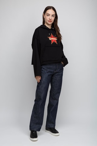 Sweater met Capuchon - Zwart - Zwart