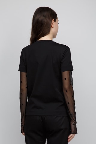 Top met Trompe-l'oeil Effect - Zwart - Zwart