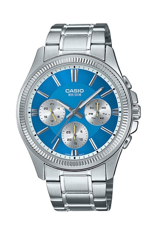 Orologio al quarzo in acciaio - Argentato e turchese