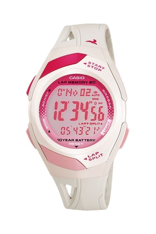 Orologio digitale in resina Vintage- Cronometro - Bianco e rosa