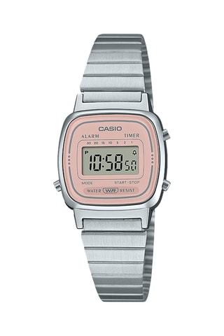 Orologio digitale in acciaio Vintage- Cronometro - Argentato e rosa