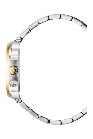 Montre à quartz en acier L'Envie - Compteur phases de lune - Argenté et doré