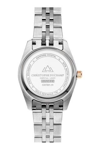 Montre à quartz en acier et diamants Elysées