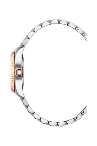 Montre à quartz en acier et diamants Elysées
