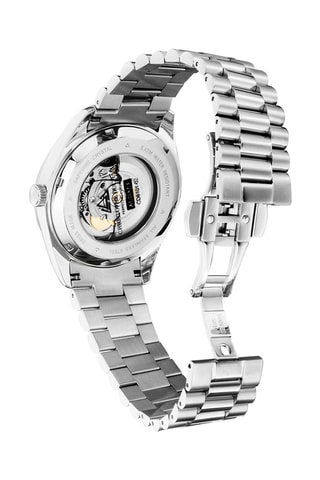 Montre à quartz en acier - Argenté et bleu
