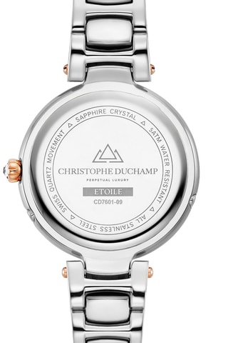 Montre à quartz en acier et diamants