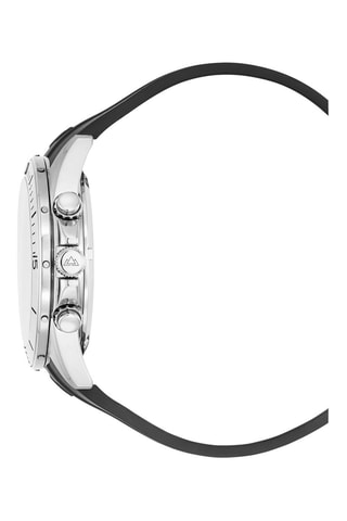 Montre à quartz en acier - Chronographe - Argenté