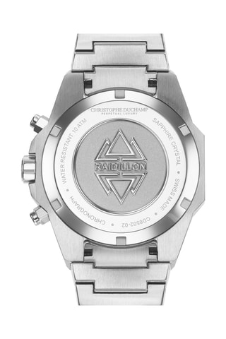 Montre à quartz en acier - Argenté et noir