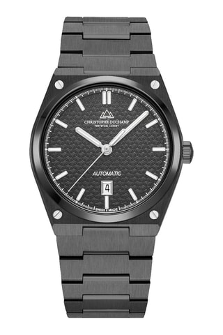 Montre automatique en acier - Gris et noir