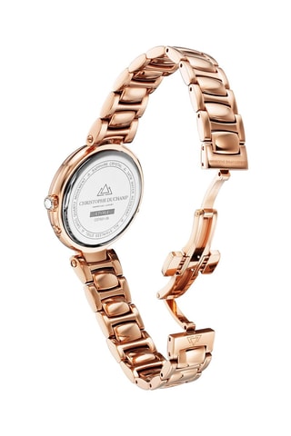 Montre à quartz en acier et cristaux de saphir Etoile
